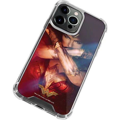 DC Comics Wonder Woman Profile Character Poster iPhone 14 Pro Clear Case
